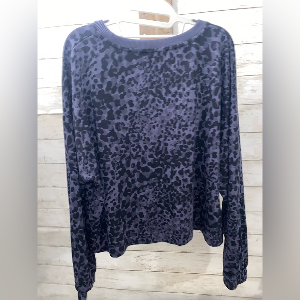 Lovestitch Dark Blue Animal Print Blouse NWT!